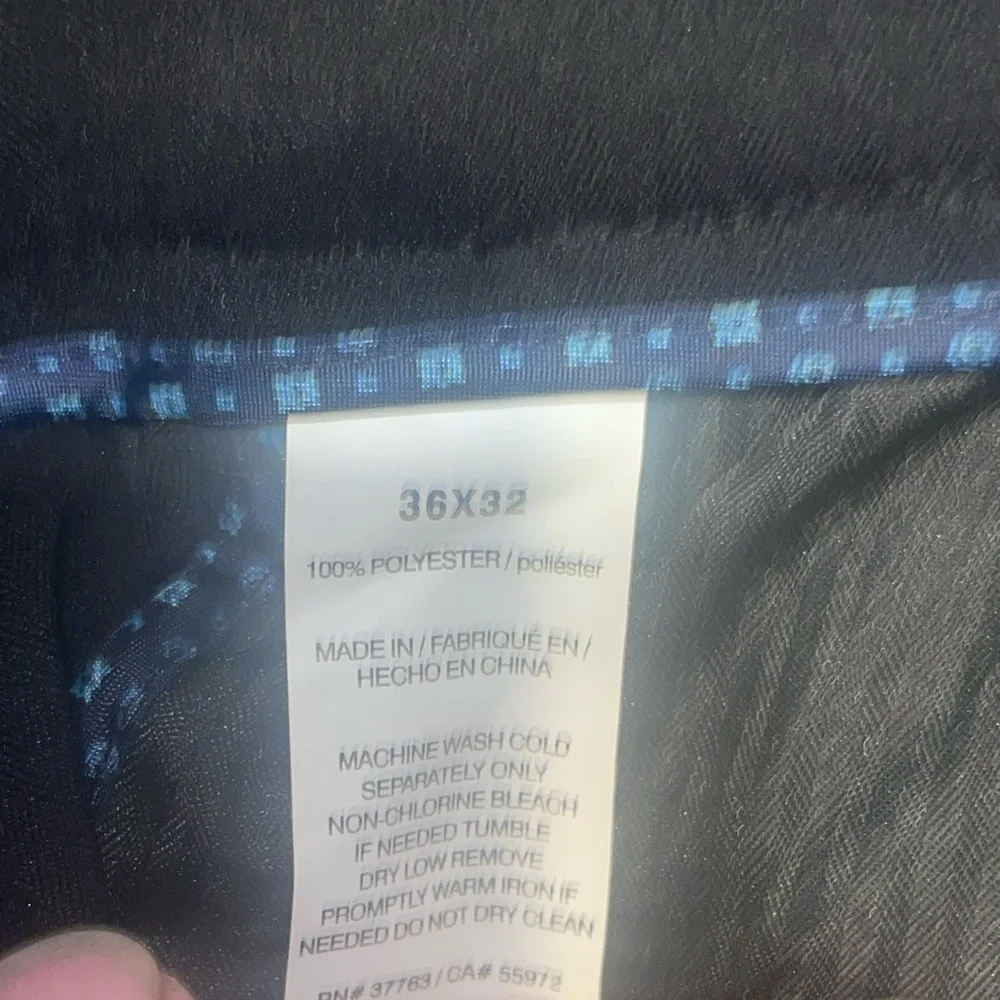 Men’s Cubavera Dress Pants Island Slim Fit Size 36W 32L Jet Black NWT